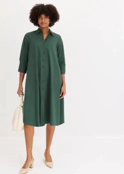 Hemdblusenkleid mit Baumwolle