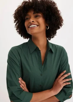 Hemdblusenkleid mit Baumwolle