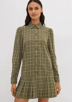 Hemdblusenkleid mit Karomuster