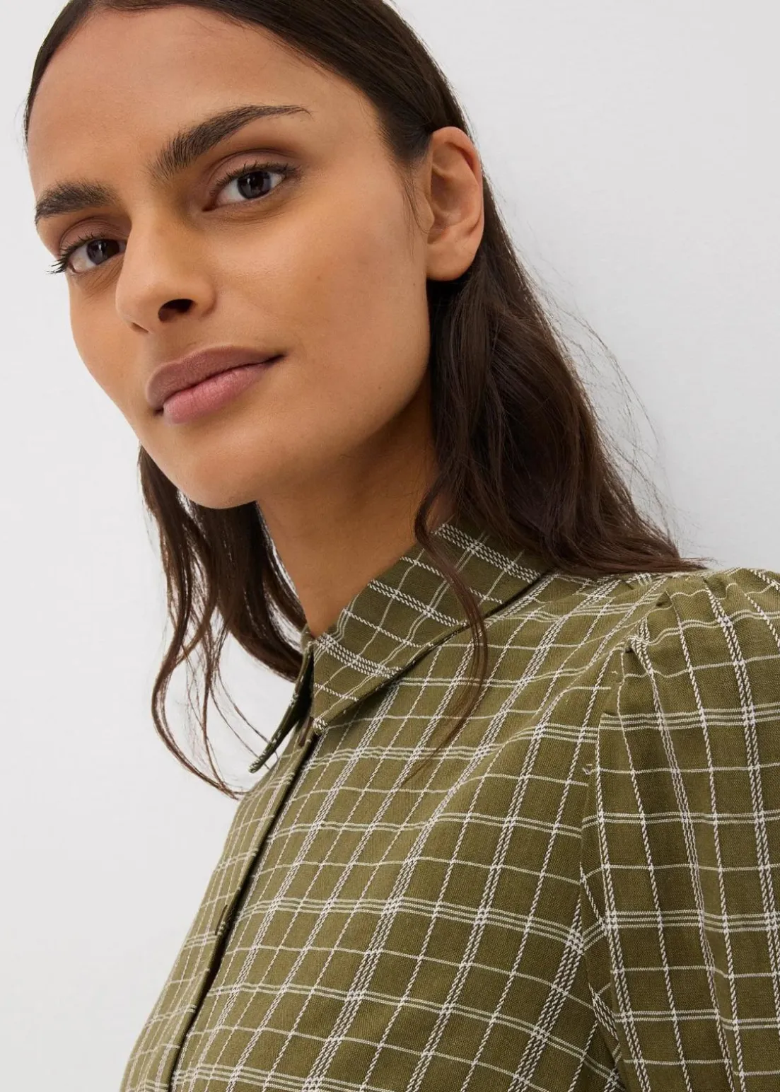 Hemdblusenkleid mit Karomuster