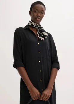 Hemdblusenkleid mit Leiterspitze