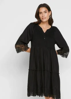 Hemdblusenkleid mit Spitze