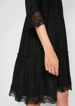 Hemdblusenkleid mit Spitze