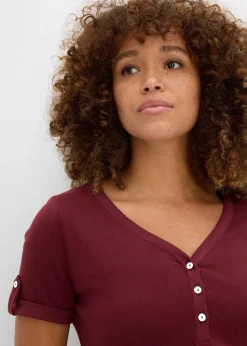 Henleyshirt aus reiner Bio-Baumwolle