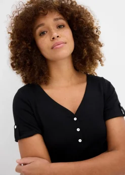 Henleyshirt aus reiner Bio-Baumwolle