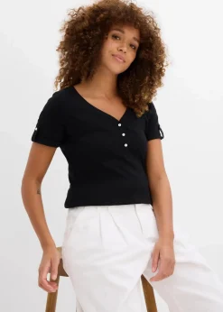 Henleyshirt aus reiner Bio-Baumwolle