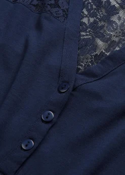 Henleyshirt aus Viskose-Mix