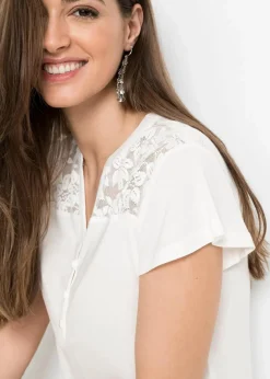 Henleyshirt aus Viskose-Mix