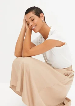 Henleyshirt aus Viskose-Mix