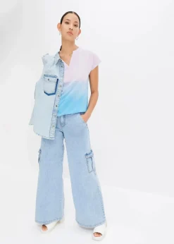 Henleyshirt mit Ombré Dye Effekt