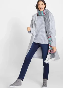 High Waist Jeggings aus leichter, elastischer Thermoqualität mit Bequembund