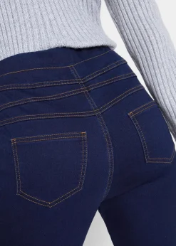 High Waist Jeggings aus leichter, elastischer Thermoqualität mit Bequembund