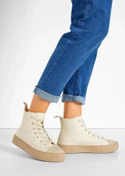 High-Top-Sneaker mit Plateau-Sohle