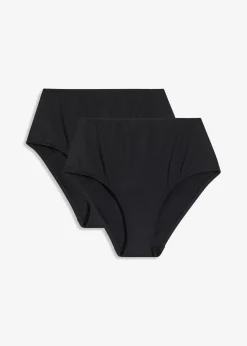 Highwaist-Bikinihose im Doppelpack (2er Pack)