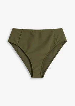 Highwaist-Bikinihose mit hohem Beinausschnitt