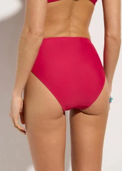 Highwaist-Bikinihose mit hohem Beinausschnitt