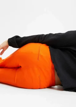 High-Waist-Hose aus Leinen-Viskose-Mix