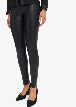 Hochglänzende Lederimitat-Leggings