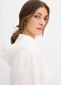 Hoodie aus leicht glänzendem Viskose-Mix