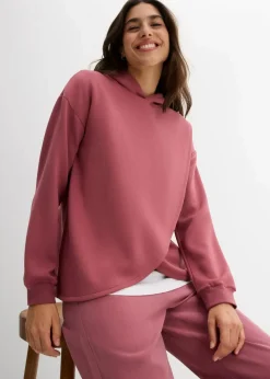 Hoodie mit Kapuze aus softem Viskose-Mix