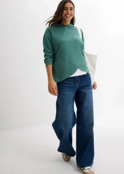 Hoodie mit Kapuze aus softem Viskose-Mix