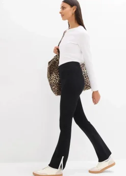 Hose aus Punto di Roma mit abgesetztem Schlitz