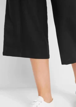 3/4-Hose mit Bequembund aus Viskose