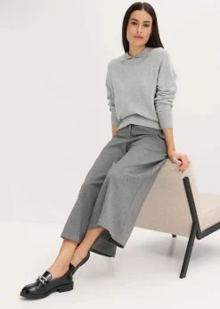 Hose mit Fischgrat in Wolloptik