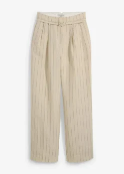 Hose mit Gürtel (2-tlg.Set) aus reinem Leinen