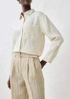 Hose mit Gürtel (2-tlg.Set) aus reinem Leinen