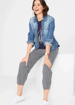 Hose mit Leinen, 7/8 Länge