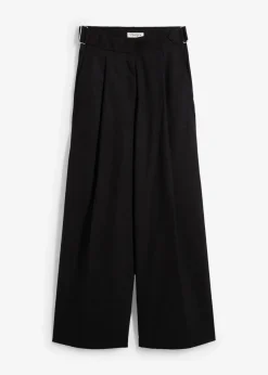 Hose mit Seitenschnallen aus Viskose-Mix