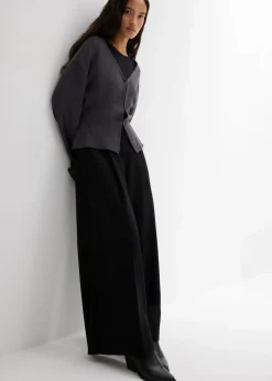 Hose mit Seitenschnallen aus Viskose-Mix