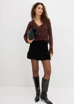 Hosenrock aus softem Samt