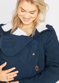 3-in-1 kuschelig gefütterte Umstands- und Tragejacke