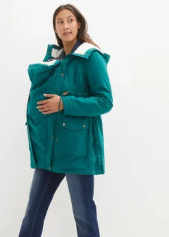 3-in-1 kuschelig gefütterte Umstands- und Tragejacke