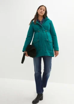 3-in-1 kuschelig gefütterte Umstands- und Tragejacke