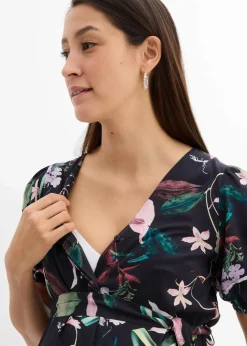 2-in-1 Umstands- und Stillblusenkleid aus fließender Viskose