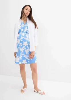 2-in-1 Umstands- und Stillblusenkleid aus fließender Viskose