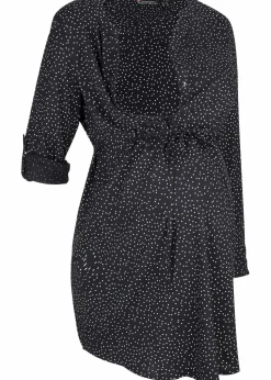 2-in-1 Umstands- und Stillblusenkleid aus fließender Viskose