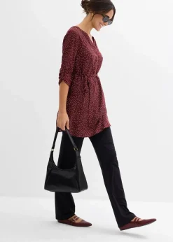 2-in-1 Umstands- und Stillblusenkleid aus fließender Viskose