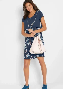 2-in-1 Umstands- und Stillkleid aus aus Viskose-Jersey