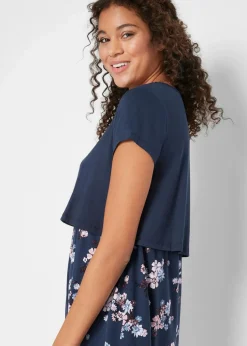 2-in-1 Umstands- und Stillkleid aus aus Viskose-Jersey