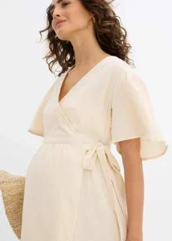 2-in-1 Umstands- und Stillkleid aus Baumwoll-Musselin