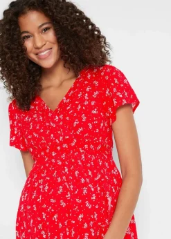 2-in-1 Umstands- und Stillkleid aus Viskose- Crepe