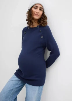 2-in-1 Umstands- und Stillpullover aus reiner Bio-Baumwolle