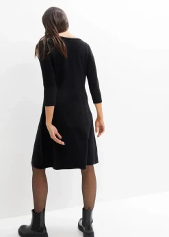 2-in-1 Umstands- und Stillstrickkleid mit Glanzgarn