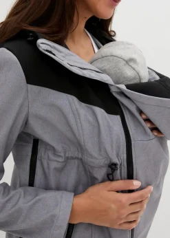 3-in-1 Umstands- und Tragemantel aus Softshell