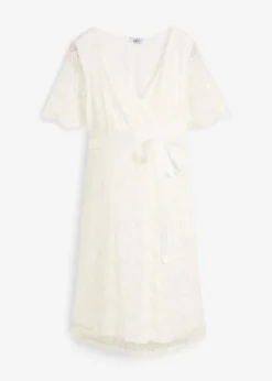 2-in-1 Umstands-Hochzeitskleid aus Spitze mit Stillfunktion