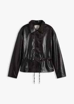 Jacke aus Lacklederimitat